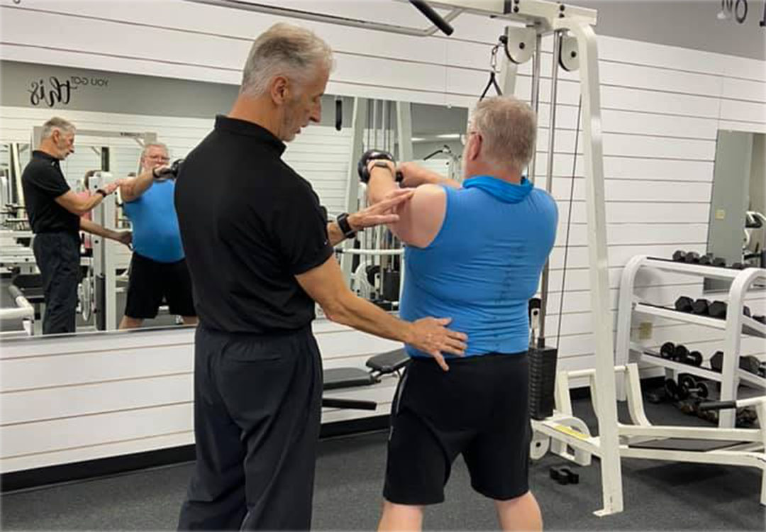 Certified Personal Trainer Dennis Training Client